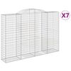 vidaXL Klenut&eacute; gabionov&eacute; ko&scaron;e 7 ks 300x50x200/220cm pozinkovan&eacute; železo