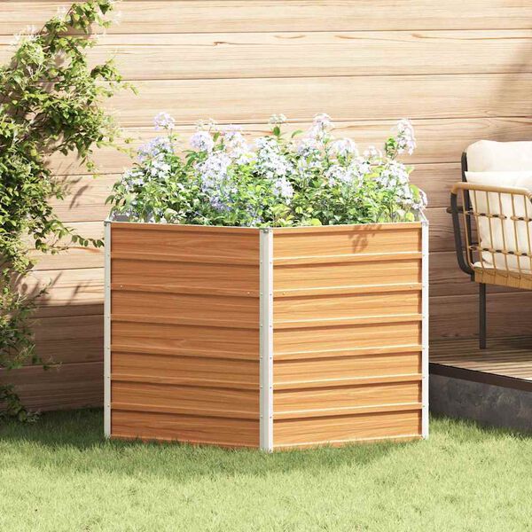 vidaXL Vyv&yacute;&scaron;en&yacute; zahradn&iacute; z&aacute;hon Světle hněd&aacute; 129 x 129 x 77 cm