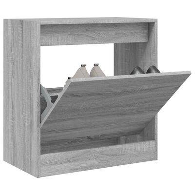 vidaXL Botník šedý sonoma 60 x 34 x 63,5 cm kompozitní dřevo