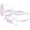vidaXL R&aacute;m postele s čelo Hněd&yacute; dub 75 x 190 cm kompozitn&iacute; dřevo