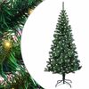 vidaXL Uměl&yacute; osvětlen&yacute; v&aacute;nočn&iacute; stromeček Zelen&aacute; 120 cm PVC a kov