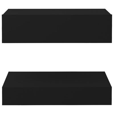 vidaXL Noční stolky 2 ks černé 60 x 35 cm dřevotříska