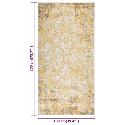 vidaXL Venkovní koberec hladce tkaný 100 x 200 cm žlutý