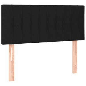 vidaXL Čelo postele čern&eacute; 80 x 5 x 78/88 cm textil