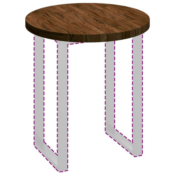 vidaXL Deska stolu Tmavě hněd&aacute; &Oslash; 70 x 4 cm Masivn&iacute; dubov&eacute; dřevo