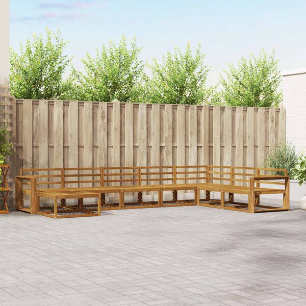 vidaXL Venkovn&iacute; pohovkov&aacute; souprava 8 pcs Př&iacute;rodn&iacute;