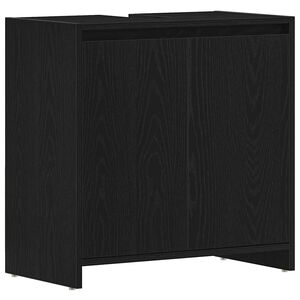 vidaXL Koupelnov&aacute; skř&iacute;ňka Black Oak 60x33x60 cm Dřevěn&aacute; konstrukce