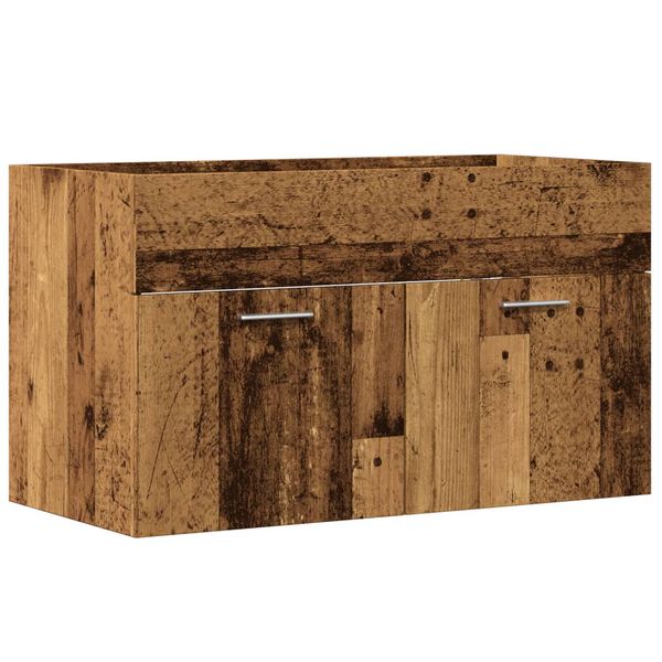 vidaXL Koupelnov&aacute; skř&iacute;ňka pod umyvadlo old wood 90x38,5x46 cm kompozit