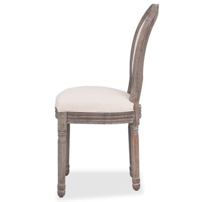 vidaXL Jídelní židle 6 ks krémové textil