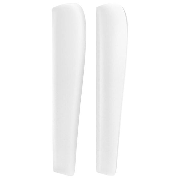 vidaXL Čelo postele typu u&scaron;&aacute;k b&iacute;l&eacute; 93 x 23 x 118/128 cm uměl&aacute; kůže