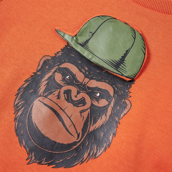 Dětská mikina tmavě oranžová 128