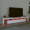 vidaXL TV skříňka s LED osvětlením bílá 230x36,5x40 cm