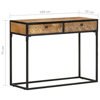 vidaXL Konzolový stolek 100 x 35 x 75 cm masivní mangovníkové dřevo