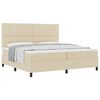 vidaXL Postel s boxspringem s čelo Kr&eacute;mov&aacute; 200 x 200 cm textil