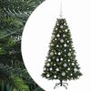 vidaXL Uměl&yacute; v&aacute;nočn&iacute; stromek s baňkami 120 cm 150 LED Tepl&aacute; b&iacute;l&aacute;