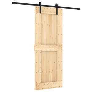 vidaXL Posuvn&eacute; dveře Přirozen&aacute; a čern&aacute; 80 x 210 cm