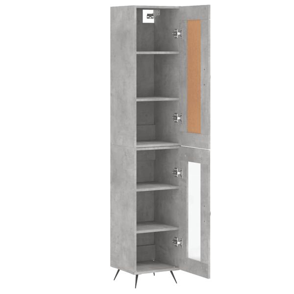 vidaXL Skř&iacute;ň highboard betonově &scaron;ed&aacute; 34,5x34x180 cm kompozitn&iacute; dřevo