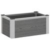 vidaXL Zahradn&iacute; vyv&yacute;&scaron;en&yacute; z&aacute;hon &Scaron;ed&aacute; 50 x 30 x 22 cm WPC a hlin&iacute;k