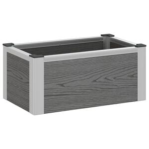 vidaXL Zahradn&iacute; vyv&yacute;&scaron;en&yacute; z&aacute;hon &Scaron;ed&aacute; 50 x 30 x 22 cm WPC a hlin&iacute;k