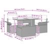 vidaXL Sada zahradn&iacute;ch pohovek s pol&scaron;t&aacute;řem 5 pcs B&eacute;žov&aacute; Poly Ratan