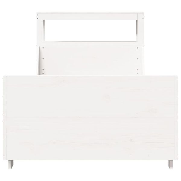 vidaXL Postel bez matrace b&iacute;l&aacute; 100 x 200 cm masivn&iacute; borovice