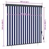 vidaXL Venkovn&iacute; roleta 160 x 250 cm modrob&iacute;l&aacute;