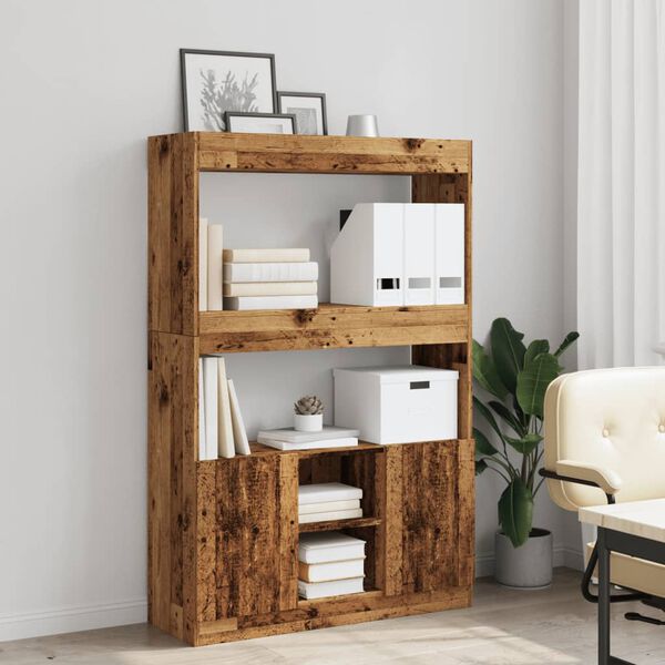 vidaXL Skříň highboard old wood 92 x 33 x 140 cm kompozitní dřevo