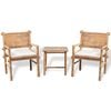vidaXL 3d&iacute;ln&yacute; bistro set s podu&scaron;kami bambusov&yacute;