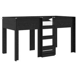 vidaXL Patrov&aacute; postel pro děti Čern&yacute; dub 100 x 200 cm Kompozitn&iacute; dřevo