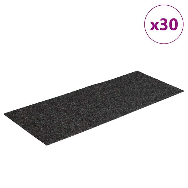 vidaXL Schodov&eacute; rohože samolepic&iacute; 30 ks 60 x 25 cm antracitov&eacute; obd&eacute;ln&iacute;kov&eacute;