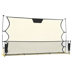 vidaXL Fotbalov&yacute; rebounder čern&yacute; a žlut&yacute; 183 x 85 x 120 cm polyester