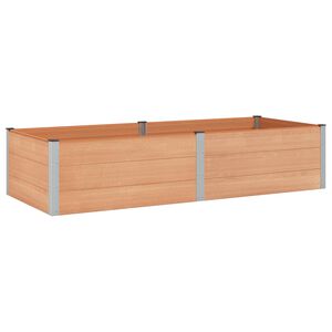 vidaXL Zahradn&iacute; vyv&yacute;&scaron;en&yacute; z&aacute;hon Hněd&aacute; 250 x 100 x 54 cm WPC a hlin&iacute;k