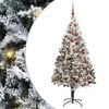 vidaXL Uměl&yacute; v&aacute;nočn&iacute; stromeček B&iacute;l&aacute; 180 cm PVC, ocel a plast