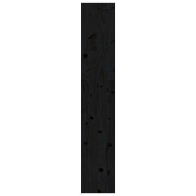 vidaXL Knihovna / dělicí stěna černá 80x30x167,4 cm masivní borovice