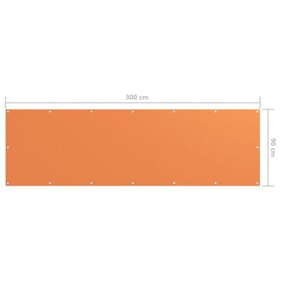 vidaXL Balkónová zástěna oranžová 90 x 300 cm oxfordská látka
