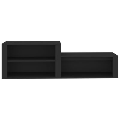 vidaXL Botník černý 150 x 35 x 45 cm kompozitní dřevo