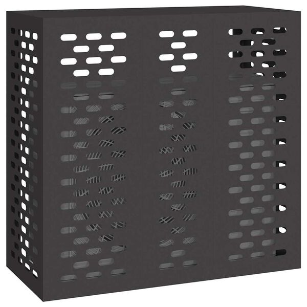 vidaXL Ochrana klimatizace Čern&aacute; 110 x 50 x 105 cm Ocel