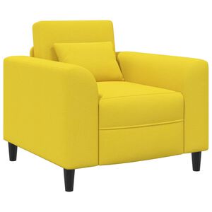 vidaXL křeslo Světl&aacute; žlut&aacute; Textil