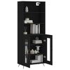 vidaXL Skříň highboard černá 69,5 x 34 x 180 cm kompozitní dřevo