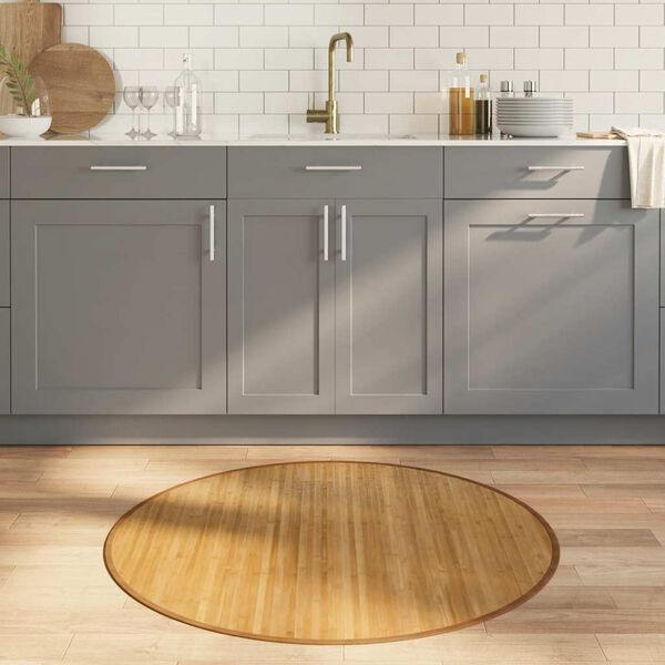 vidaXL Koberec kulat&yacute; př&iacute;rodn&iacute; 100 cm bambus