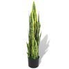 vidaXL Uměl&aacute; rostlina sansevieria s květin&aacute;čem 90 cm zelen&aacute;