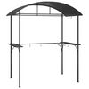 vidaXL BBQ alt&aacute;n s bočn&iacute;mi policemi antracitov&yacute; 220x115x230 cm ocel