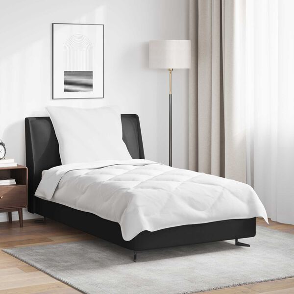 vidaXL Přikrývka s polštářem 2 pcs Bílá Mikrovlákno