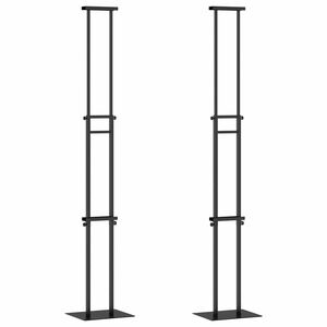 vidaXL St&aacute;nky pro veletrhy 2 pcs Čern&aacute; 30 x 23,5 x 210 cm Ocel