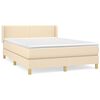 vidaXL Box spring postel s matrac&iacute; kr&eacute;mov&aacute; 140x190 cm textil