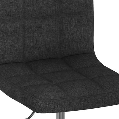 vidaXL Otočné jídelní židle 6 ks černé textil