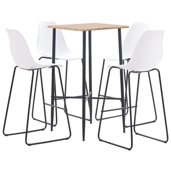 vidaXL 5d&iacute;ln&yacute; barov&yacute; set plast b&iacute;l&yacute;