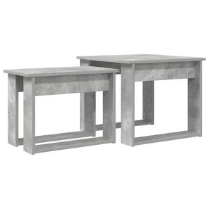 vidaXL Sada konferenčn&iacute;ch stolků 2 ks Betonově &scaron;ed&aacute; 50 x 52 x 42 cm