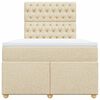 vidaXL Box spring postel s matrac&iacute; kr&eacute;mov&aacute; 120x190 cm textil