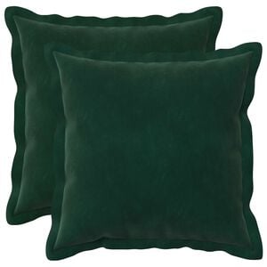 vidaXL Povlak na pol&scaron;t&aacute;ř 2 pcs HOUTEN Tmavě zelen&aacute; 30 x 30 cm Samet